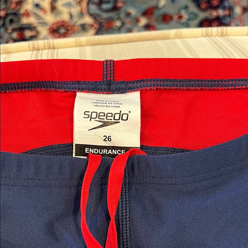 Speedo size 26 Navy and Red Swim Jammer great condition - Picture 4 of 9
